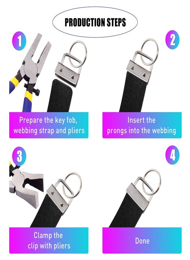 SETROVIC Key Fob Hardware Keychain Hardware Set Includes 1" 4 Color Keychain Hardware with Key Rings 24 pcs and Key Fob Glass Running Pliers - Image 5